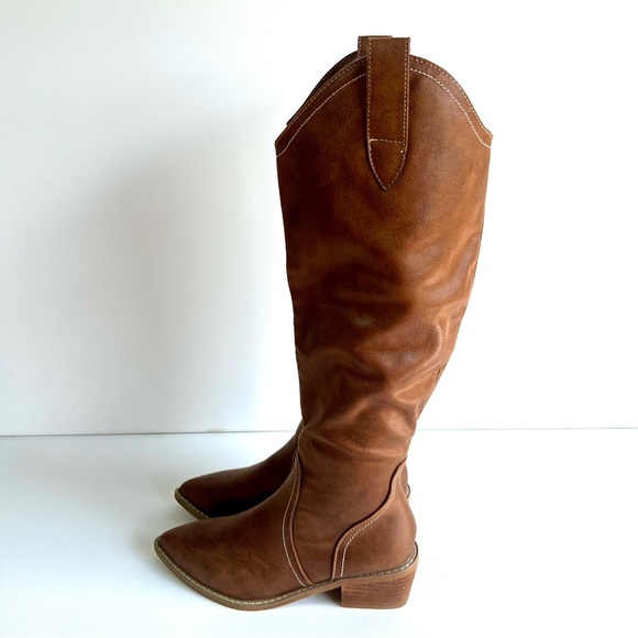 Oasis Society • Charlee Western Style Faux Leather Knee High Boots • Women’s 6 - Picture 9 of 14